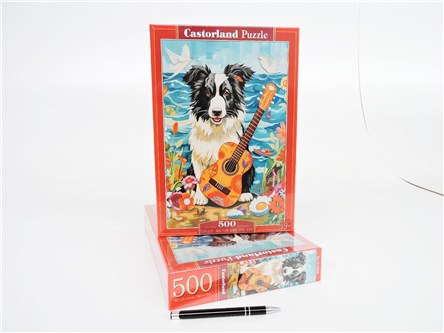 CAS. PUZZLE 500 el. Collie, Gitara i morze