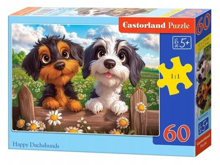 CAS. PUZZLE 60 el. szczęsliwe dwa psy