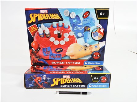 CLEM. SUPER TATUAŻE, Marvel, Spider man,  kart.