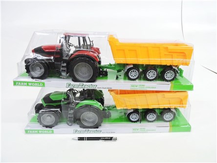 AST. FARMA TRAKTOR plast. z przyczepą pomar. klosz
