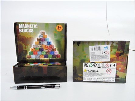 KLOCKI magnetyczne, 16,5x13x6 cm 58 el.