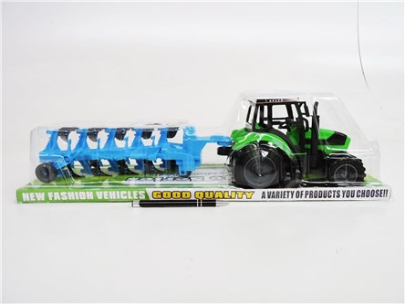 FARMA TRAKTOR z pługiem, 55x17x15 cm,        klosz