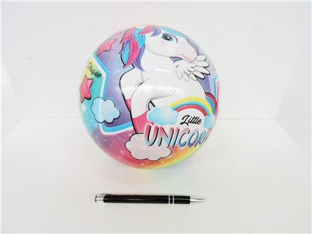 PIŁKA gumowa, 23 cm, JEDNOROŻCE
