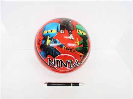 PIŁKA gumowa, 23 cm, NINJA WOJOWNIK