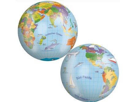 PIŁKA GUMOWA JOHN LEISURE 23 CM GLOBUS