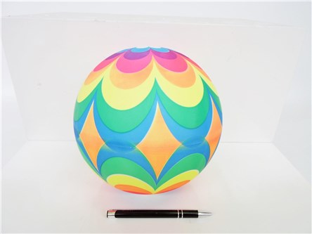 PIŁKA gumowa, kolorowe wzory, 23 cm