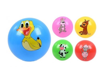 AST. PIŁKA gumowa, zwierzęta,  5 wz