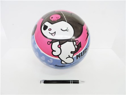 PIŁKA gumowa, 23 cm, KOT KUROMI, licencja