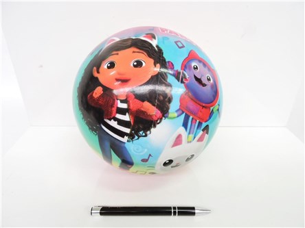 PIŁKA gumowa, 23 cm, KOCI DOMEK GABI, licencja