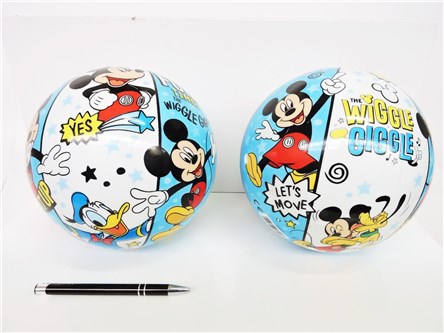 PIŁKA gumowa, 23 cm, BAJKA, MYSZKA MICKEY licencja
