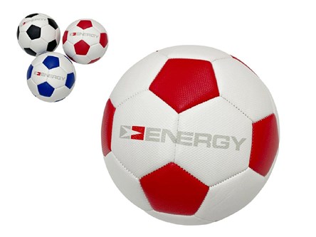 PIŁKA NOŻNA 3 kol. energy biała w łatki