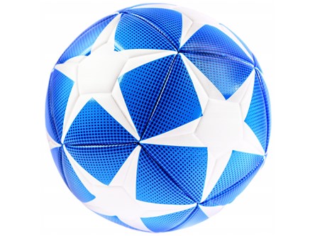 PIŁKA NOŻNA, roz.5, biało-niebieska gwiazdy