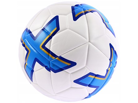 PIŁKA NOŻNA, rozm.5, biało-niebieska