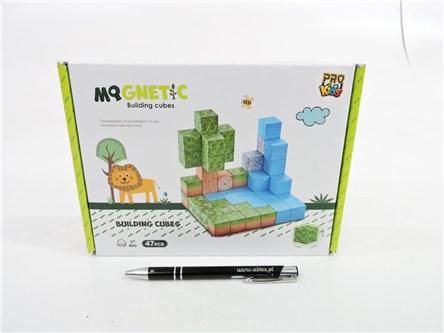 KLOCKI magnetyczne własny świat, 22x16,5x3,5 cm