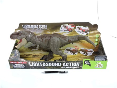 DINOZAUR T-rex ruchoma głowa, św/dźw, 53x24x12 cm