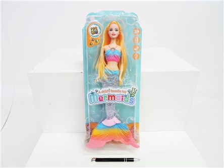 LALKA syrenka, św. ogon, dźw, 32 cm