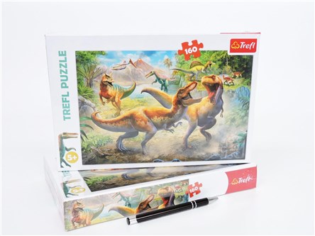 PUZZLE TREFL, 160 el. Walczące Tyranozaury,   12/