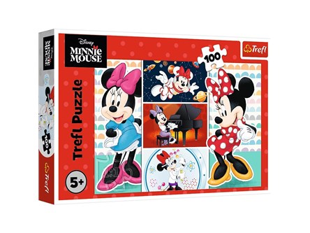 PUZZLE TREFL 100 el. Zabawna Minnie