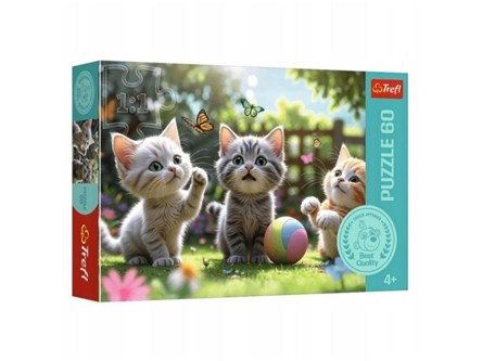 PUZZLE TREFL 60 el. Trzy kociaki