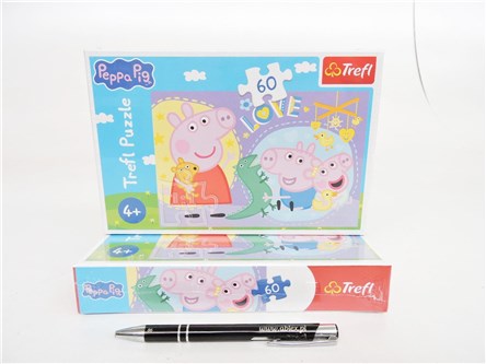 PUZZLE TREFL 60 el., Peppa Szczęśliwa świnka