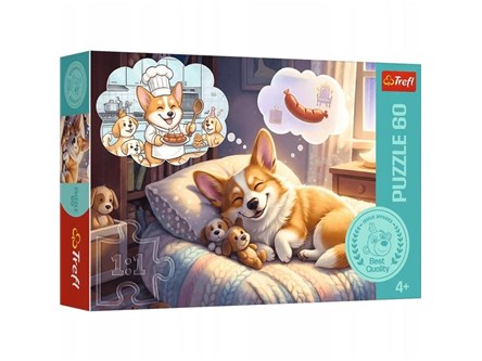 PUZZLE TREFL 60 EL. Corgi w krainie snu