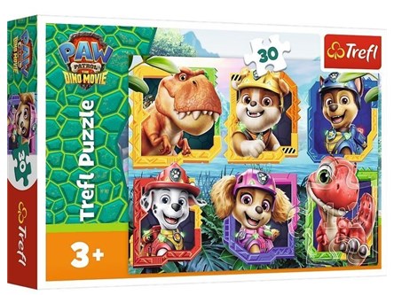 PUZZLE TREFL 30 EL. PSI PATROL  Wyspa Dinozaurów