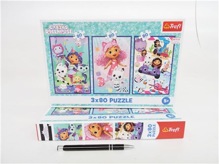 PUZZLE TREFL 3x80 el. Kolorowe dni Gabby