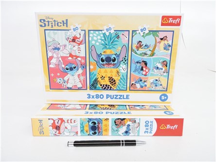 PUZZLE TREFL 3x80 el. Świat Stitcha