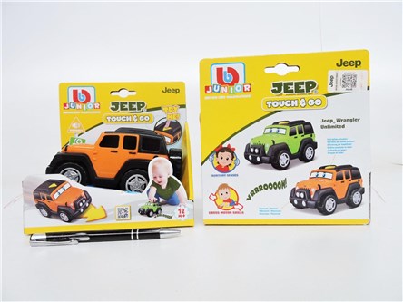 BBURAGO Jeep Wrangler z dź. pomarańczowy