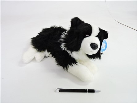 *PLUSZ pies, 31 cm border collie, leżący