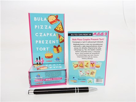 *GRA BUŁA, PIZZA, CZAPKA, PREZENT, TORT! karciana