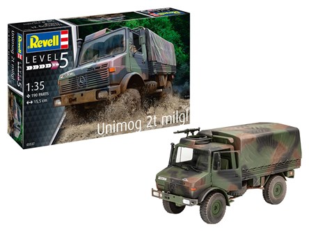 *REVELL pojazd 1:35, UNIMOG 2T, 190 el.