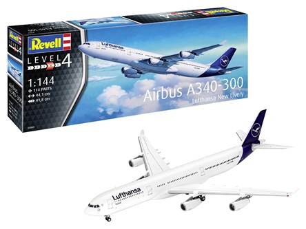 *REVELL samolot 1:144 A340-300 LUFTHANSA NEW LIV