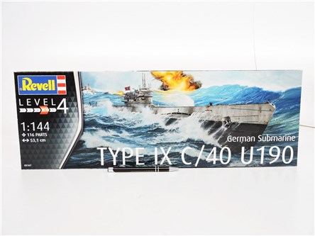 *REVELL statek 1:44 GERMAN SUBMARINE TYPE IX C/40