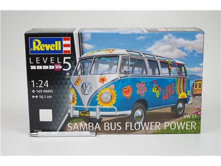 *REVELL samochód 1:24 VW T1 SAMBA BUS FLOWER POW