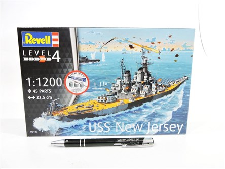 REVELL 1:1200 USS New Jersey, zest. startowy