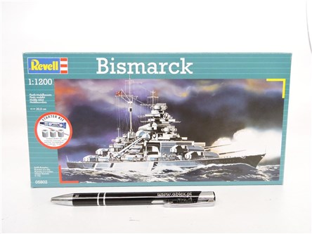 REVELL statek 1:1200 BISMARCK, zest. startowy