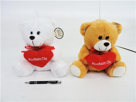 AST. PLUSZ MIŚ 24 cm, serce, 2 kol.