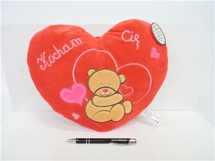 *PLUSZ SERCE 25x30 cm, "KOCHAM CIĘ", miś