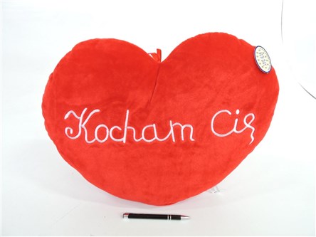 *PLUSZ serce, 48  cm,  "KOCHAM CIĘ"