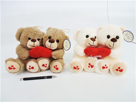 AST. PLUSZ mis, 20 cm, PARA z sercem, 2 kol.