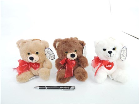 AST. PLUSZ MIŚ 15 cm, kokarda, 3 kol.