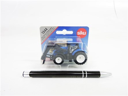 SIKU TRAKTOR z widłami i paleami, New Holand