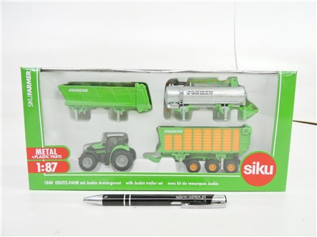 *SIKU TRAKTOR z naczep. przycz., i cysterną