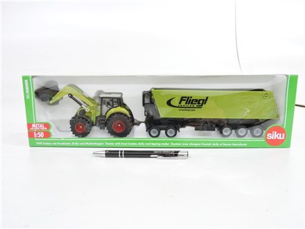 SIKU Traktor z ładowarką, wywrotka dolly