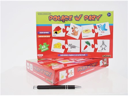 PUZZLE 48 el. Połącz w pary, eduk. skojarzenia, 3+