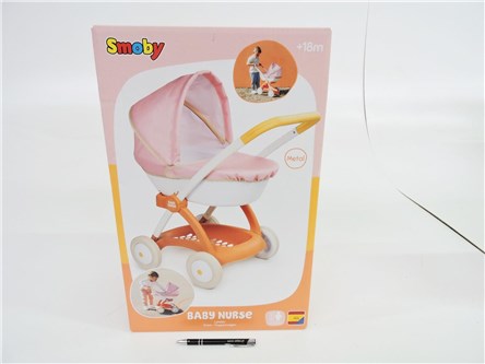 SMOBY Baby Nurse - Mój pierwszy wózek, róż.