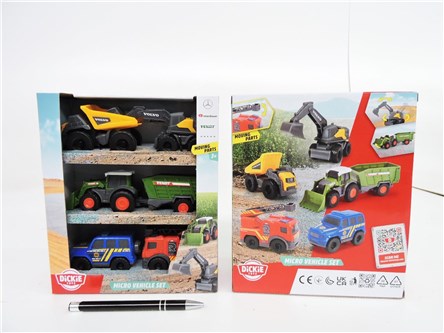 DICKIE CITY POJAZDY 5-PACK, zest.,           kart.