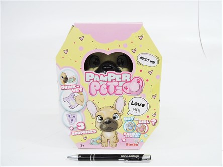 PAMPER PETZ - Buldog francuski, 15 cm,       kart.
