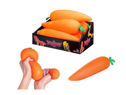 GNIOTEK x 6, Squishy marchewka, 28 cm